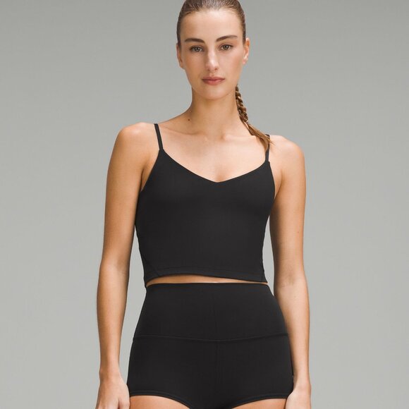 NWT lululemon Align™ Cropped Cami Tank A/B Black Size 2 - Picture 1 of 4